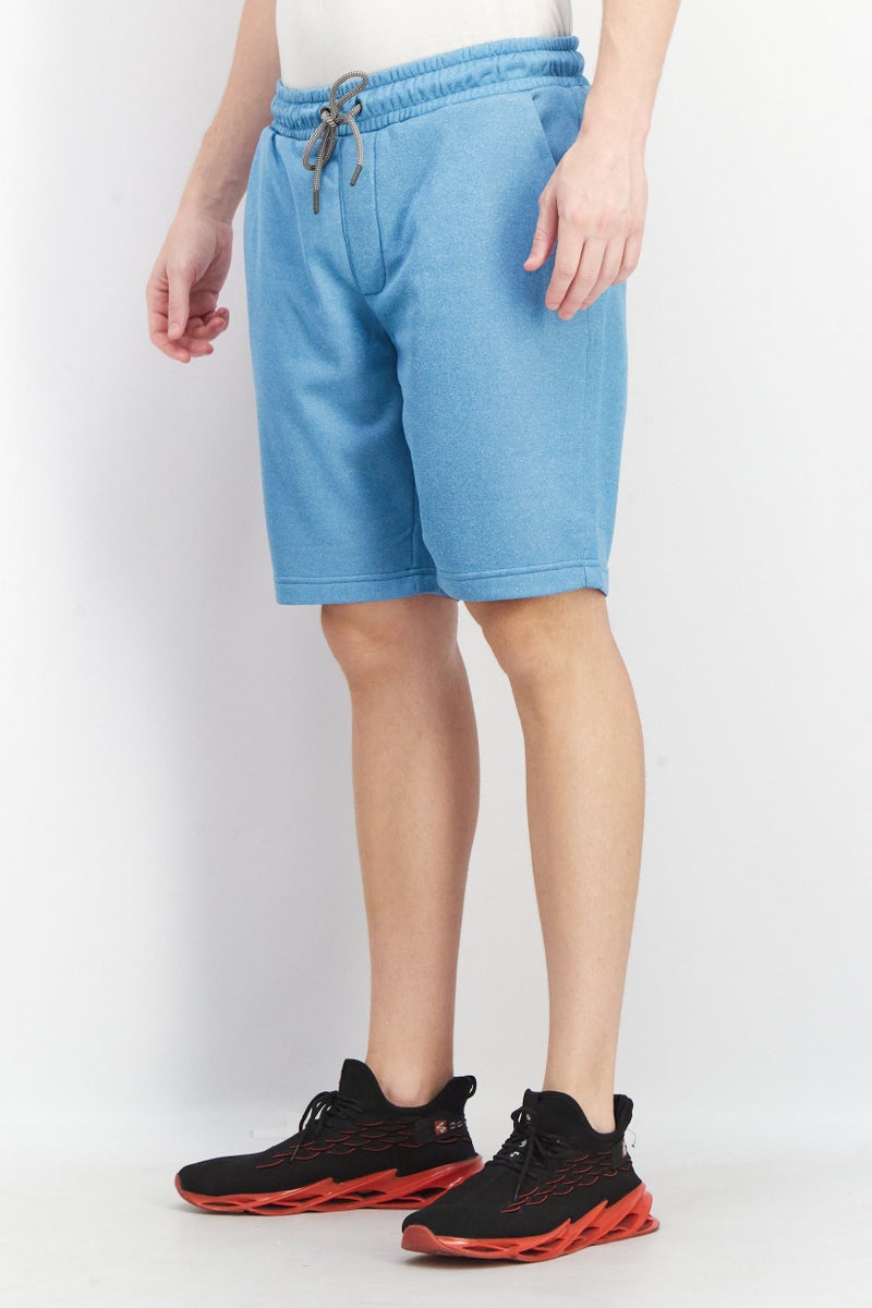 BRUNO MAGLI Men Textured Drawstring Jogger Shorts, Turquoise - Image 4